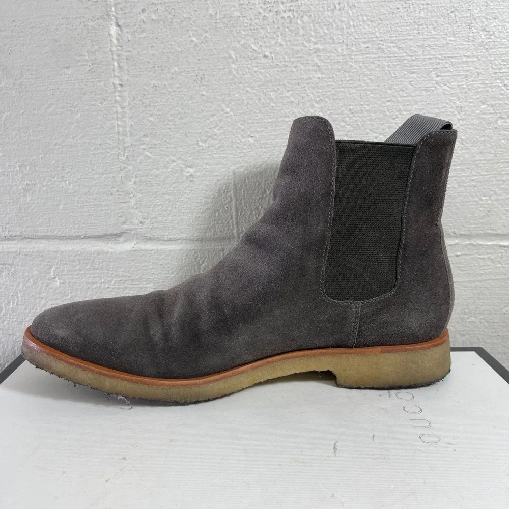 New‎ Republic Mark McNairy Sonoma Gray Suede Chelsea Boots Crepe Sole Men's 8.5